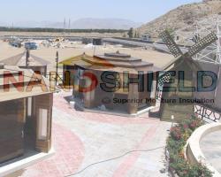 اجرای عایق ضد آب نما برای آلاچیق رستورانی
