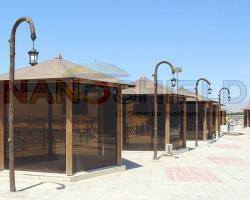 اجرای عایق ضد آب نما برای آلاچیق رستورانی