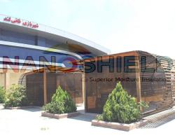 اجرای عایق ضد آب نما برای آلاچیق رستورانی
